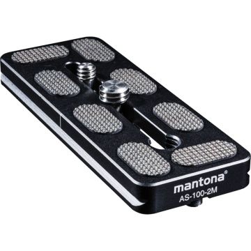 Mantona AS-100-2M Ātrās Noņemšanas Plāksne fotokamerām, statīviem