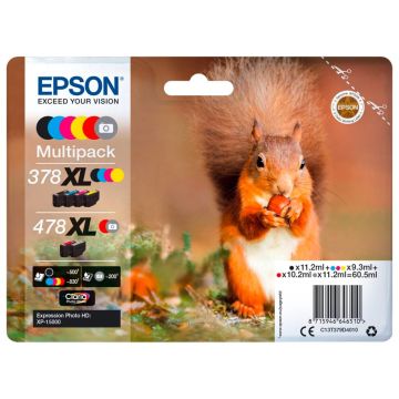 Epson Multipack Claria Photo HD T378/478 XL (6 krāsas) T379D