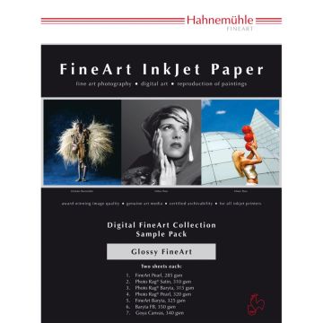 Hahnemühle Digital FineArt A4 testa paka glancēti papīri