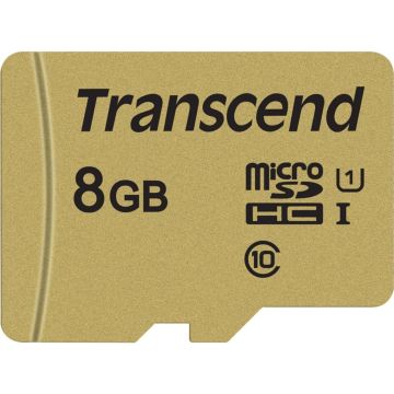 Transcend microSDHC 500S 8GB Class 10 UHS-I U1+ SD Adapter+ atmiņas karte