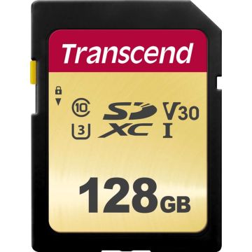 Transcend SDXC 500S 128GB Class 10 UHS-I U3 V30 atmiņas karte