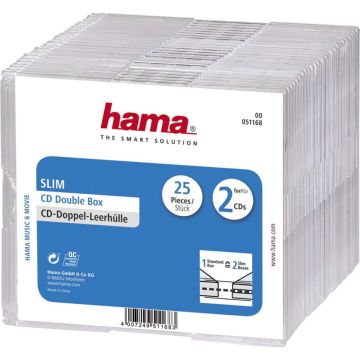 Hama CD Jewel Case Slim dubultais 25 gab.