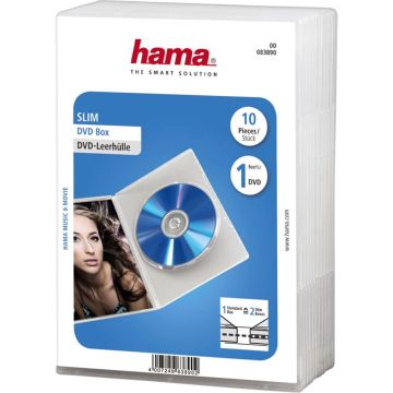 Hama Slim DVD plānie plastikāta vāciņi caurspīdīgi 10 gab.