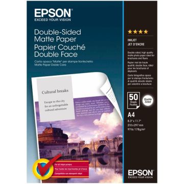 Epson abpusējs matēts papīrs A4, 50 loksnes, 178g S041569