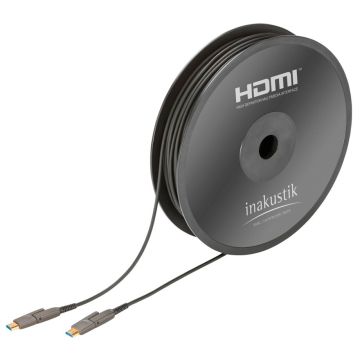 in-akustik Profi HDMI 2.0 LWL Cable micro HDMI + Adapter 30m kabelis+adapteris