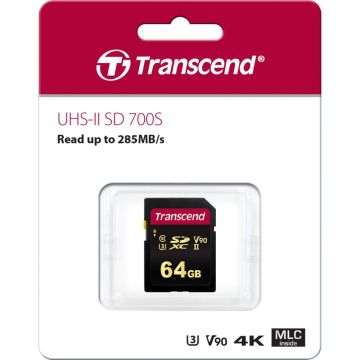 Transcend SDXC 700S 64GB Class 10 UHS-II U3 V90 atmiņas karte