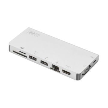 Digitus USB Type-C multiporta ceļojumu dokstacija, 8 porti