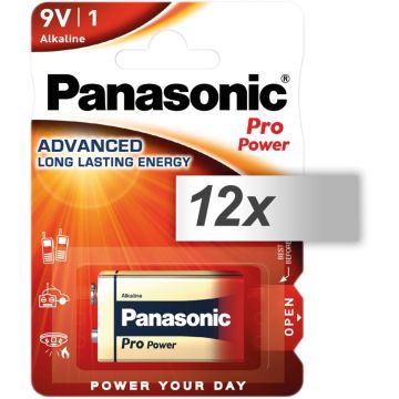 12x1 Panasonic Pro Power 6 LR 61 9V block PU inner box