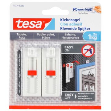 Tesa regulējama līmes nagla tapetēm un apmetumam 1kg 2 gab.