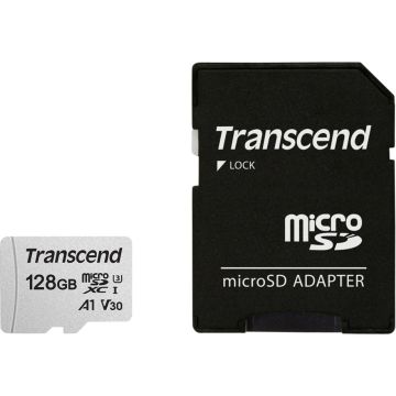 Transcend microSDXC 300S-A 128GB Class 10 UHS-I U3 V30 A1