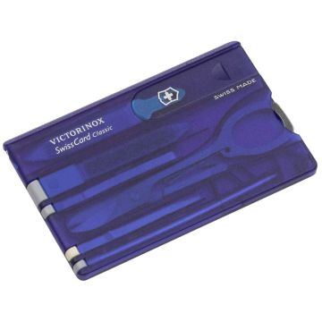 Victorinox SWISSCARD zils caurspīdīgs