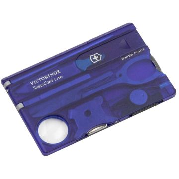 Victorinox SWISSCARD LITE zils caurspīdīgs