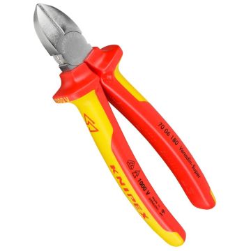 Knipex Diagonal Cutter chrome plated 180 mm