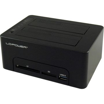 LC Power LC-DOCK-U3-CR HDD dokstacija ar CF/SD karšu lasītāju