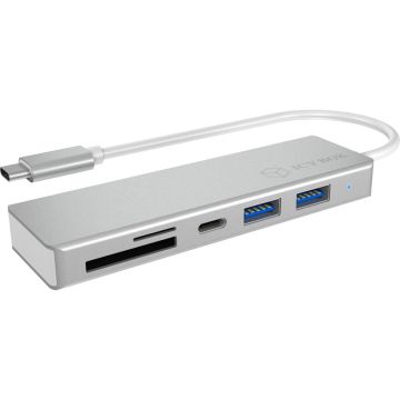 Raidsonic IB-HUB1413-CR 2xUSB-A 1xUSB-C Hub ar microSD un SD lasītāju