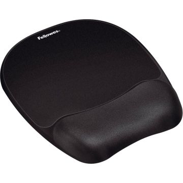 Fellowes Memory Foam Plaukstu Atbalsts ar Peles Paliktni melns