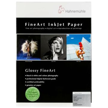 Hahnemühle FineArt Baryta A3 325 g, 25 loksnes, highgloss