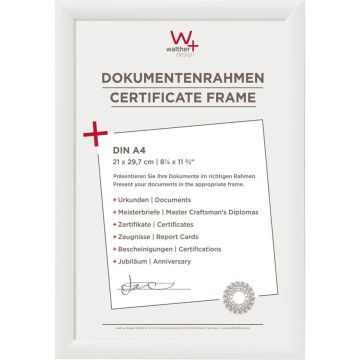 Walther Trendstyle Plastikāta Foto Rāmis, 21x29,7cm, DIN A4, Balts, KP130W