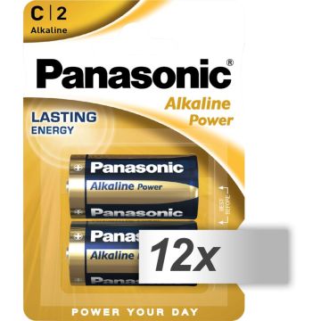 12x2 Panasonic Alkaline Power Baby C LR 14