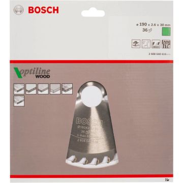 Bosch Cirkulārā Zāģa Ripa OP WO H 190x30-36