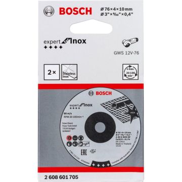 Bosch Rupjās slīpēšanas disks 76x4x10mm ExpertforInox