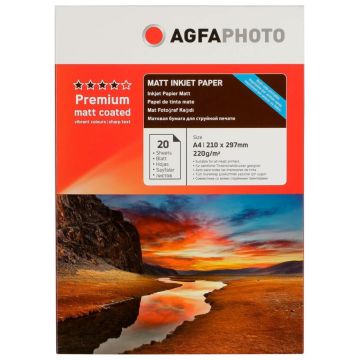 AgfaPhoto Premium Abpusēji Matēts Pārklāts 220 g A4 20 Loksnes