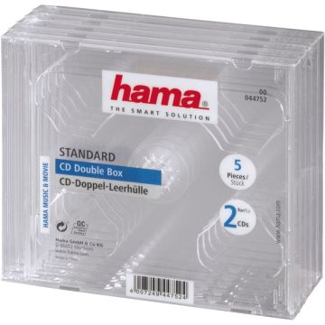 Hama CD-Double-Box dubultās CD kastītes 5 gab. 44752