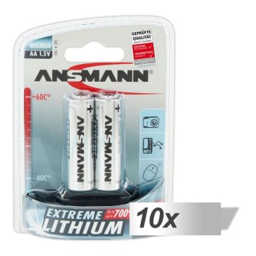 10x2 Ansmann Lithium Mignon AA LR 6 Extreme