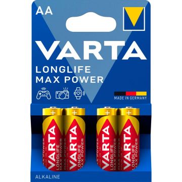 Varta Longlife Max Power AA LR06 baterijas 4 gab.