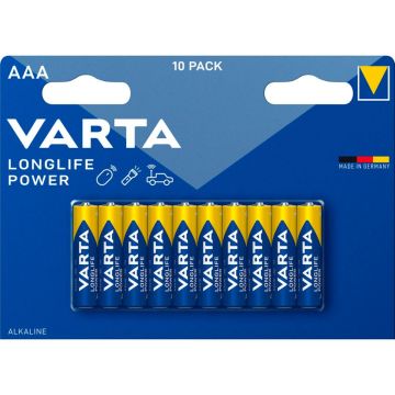 Varta Longlife Power AAA LR03 Sārma baterijas 10 gab.