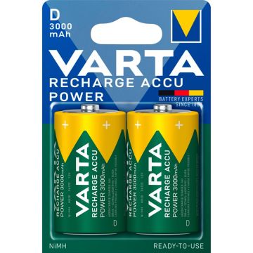 Varta D Ready2Use NiMH 3000 mAh akumulatori 2 gab.