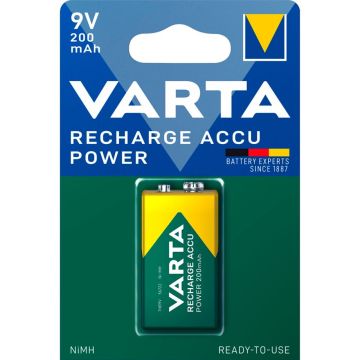 Varta Rechargeable Accu Ready2Use 9V 200mAh NiMH akumulators