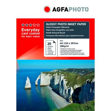 AgfaPhoto Everyday Foto Tintes Papīrs Glancēts 180 g A4 20 Loksnes