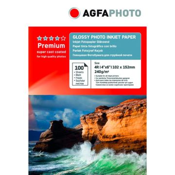 AgfaPhoto Premium Glancēts Foto Papīrs 240 g 10x15cm 100 Loksnes