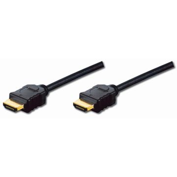 Digitus HDMI High Speed Ethernet Type A 2m Full HD kabelis melns