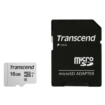 Transcend microSDHC 300S-A 16GB Class 10 UHS-I U1