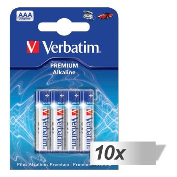 10x4 Verbatim Alkaline battery Micro AAA LR 03 49920