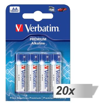 20x4 Verbatim Alkaline battery Mignon AA LR6 49921