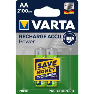 10x2 Varta Rechargeable Accu NiMh 2100 mAh Mignon