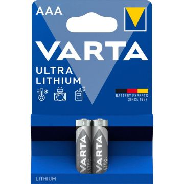 Varta Ultra Lithium AAA LR03 1,5V baterijas 2 gab.