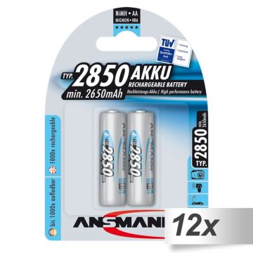 12x2 Ansmann NiMH bat. 2850 Mignon AA 2650 mAh