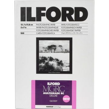 Ilford MG RC DL 1M glossy melnbaltais foto papīrs 13x18cm 100 loksnes