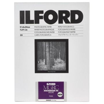 Ilford MG RC DL 44M pearl melnbaltais foto papīrs 18x24cm 25 loksnes