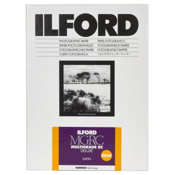 Ilford MG RC DL 25M satin melnbaltais foto papīrs 10x15cm 100 loksnes