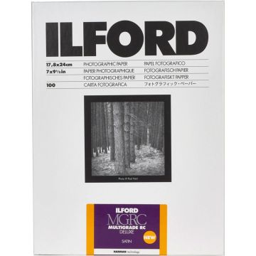 Ilford MG RC DL 25M satin melnbaltais foto papīrs 18x24cm 100 loksnes