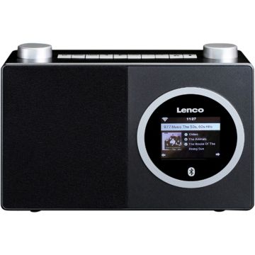 Lenco DIR-70BK Radio, DAB+/FM/Interneta radio, AC, melns