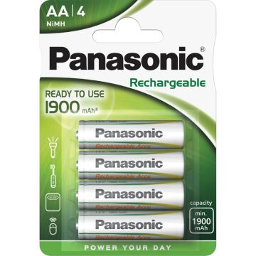 Panasonic AA NiMH 1900 mAh akumulatori 4 gab.