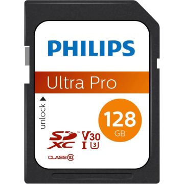 Philips SDXC Atmiņas Karte, 128GB, 10. Klase, UHS-I U3, V30, A1