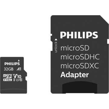 Philips MicroSDHC Card 32GB Class 10 UHS-I U1 + Adapteris