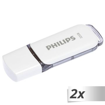 Philips USB 2.0 2 gab. komplekts 32GB Snow Edition ēnu pelēks